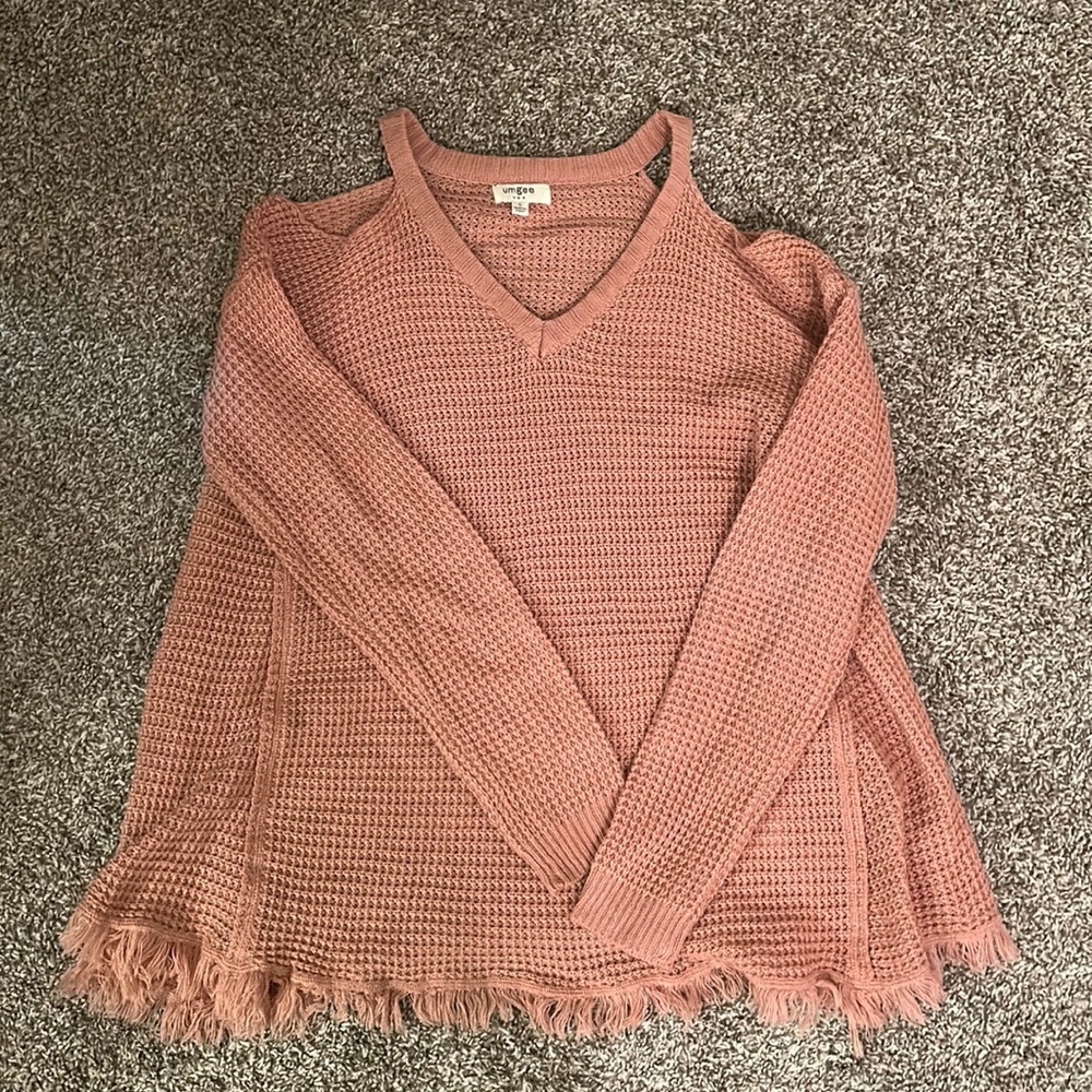 Boutique Shoulder Cutout Sweater